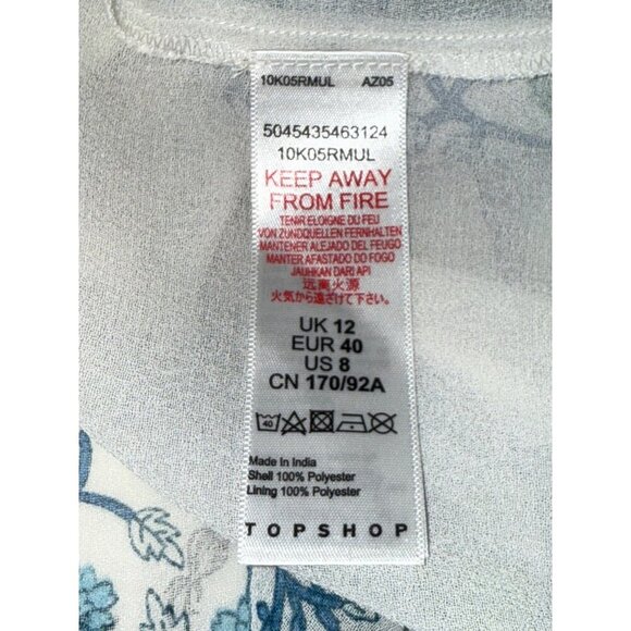 TopShop Women's V-Neck Pleated Assymetrical Hemline Maxi Dress Size 12 - Picture 12 of 16